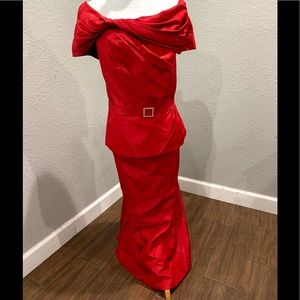 Womens red formal dress